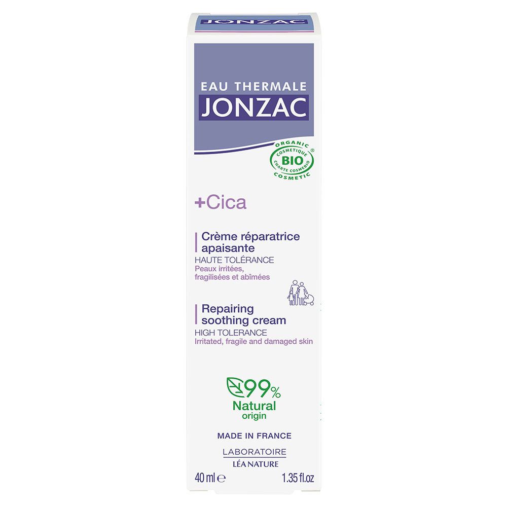 Jonzac +Cica Crème Réparatrice Apaisante Bio Peaux Irritées