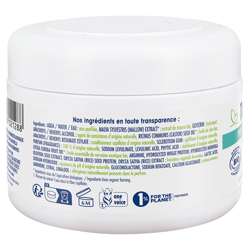 Natessance Masque Capillaire Fortifiant Ricin Bio et Kératine Végétale