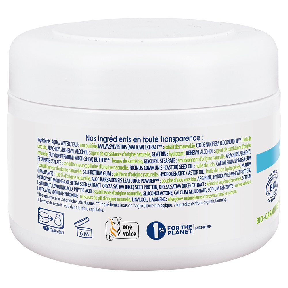 Natessance Masque Cheveux Douceur Coco Bio et Kératine Végétale