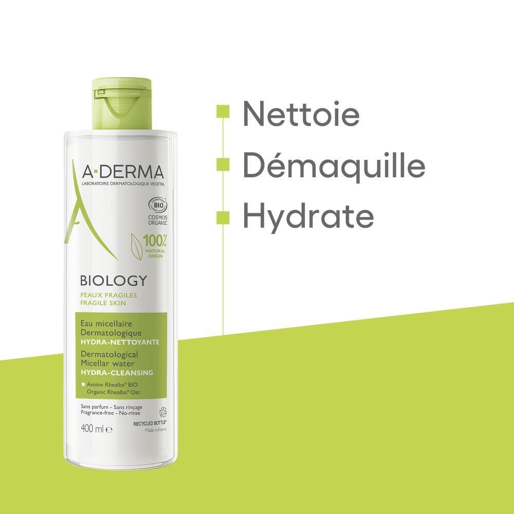 A-DERMA BIOLOGY Eau micellaire dermatologique hydra-nettoyante