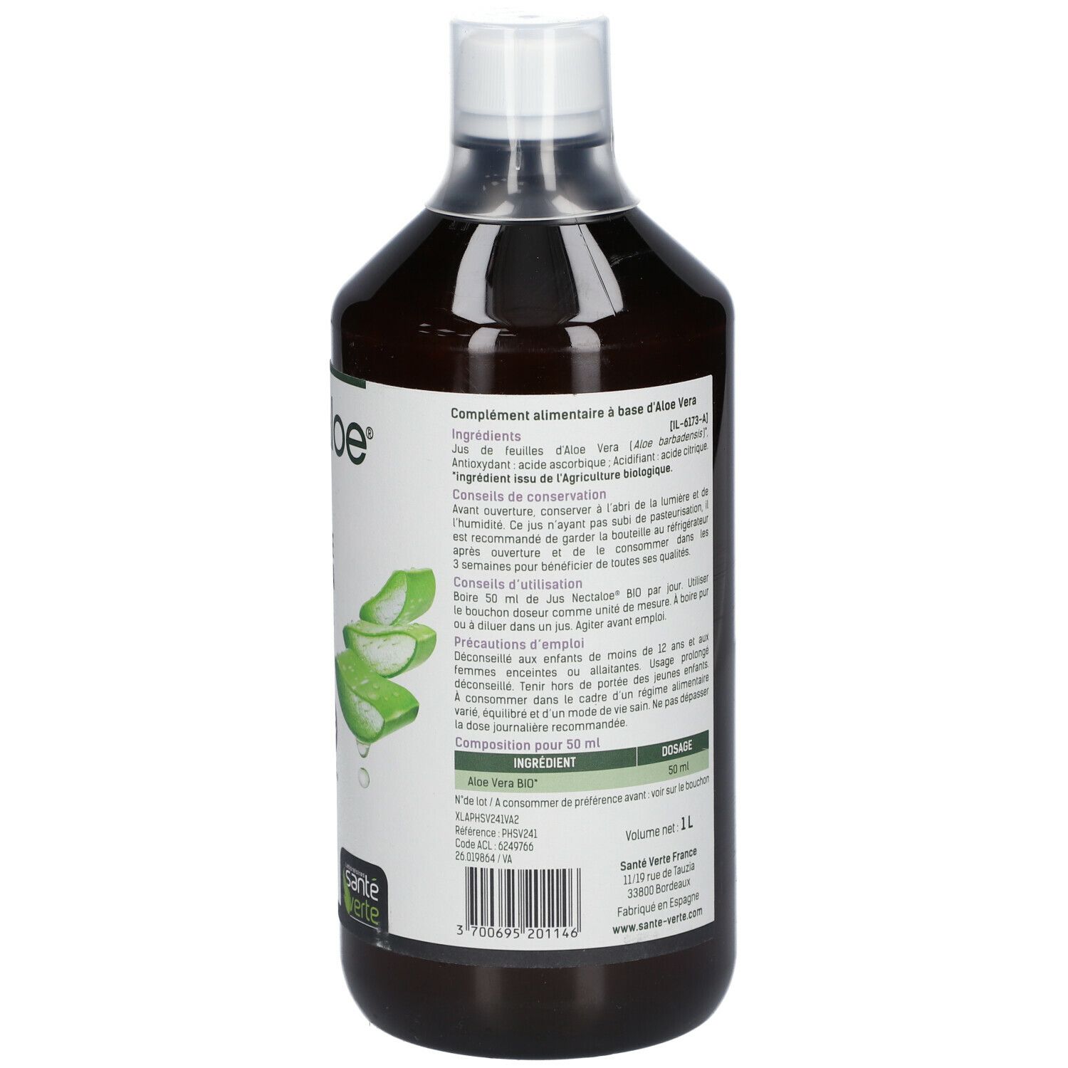 Santé Verte Nectaloe® Jus BIO