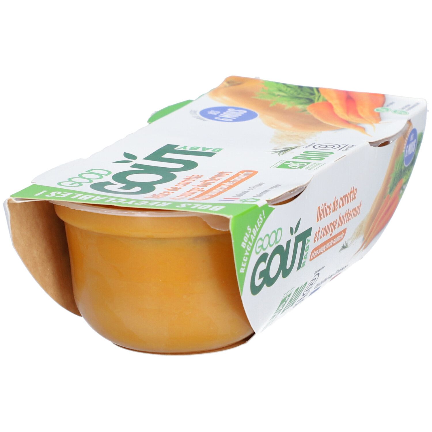 Good Goût Délice de carotte et courge butternut Bio