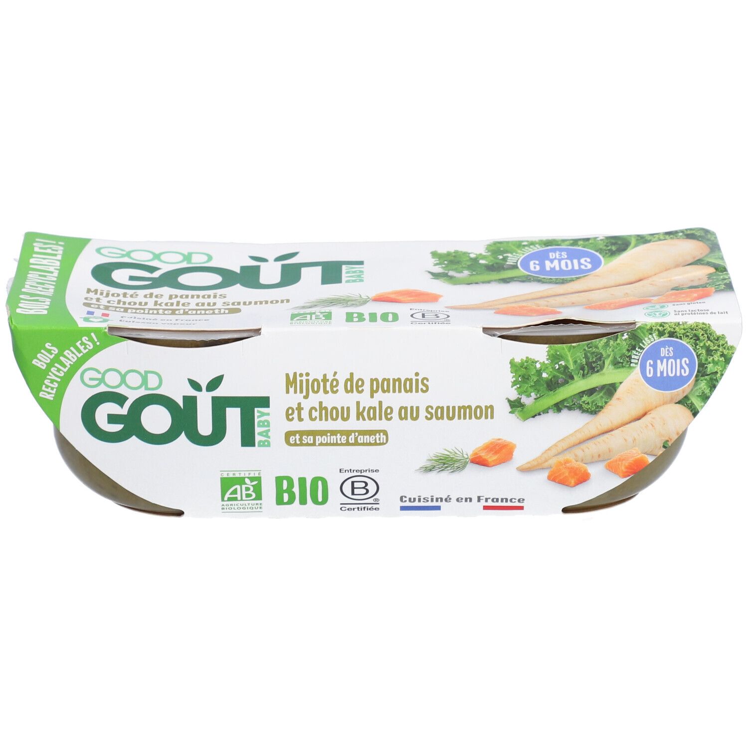 Good Goût Mijoté de Panais Chou Kale et Saumon