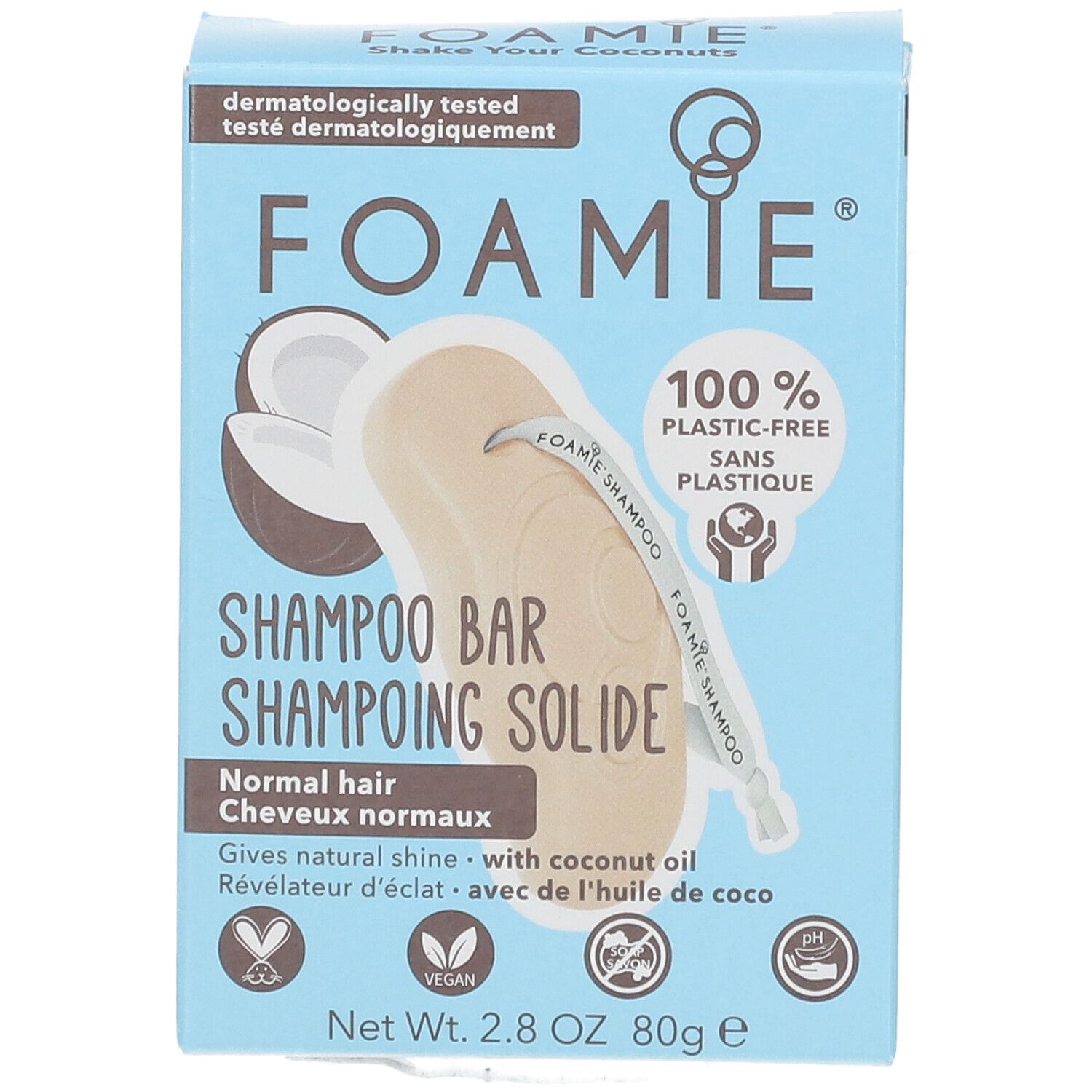 FOAMIE® Shampooing solide Huile de coco