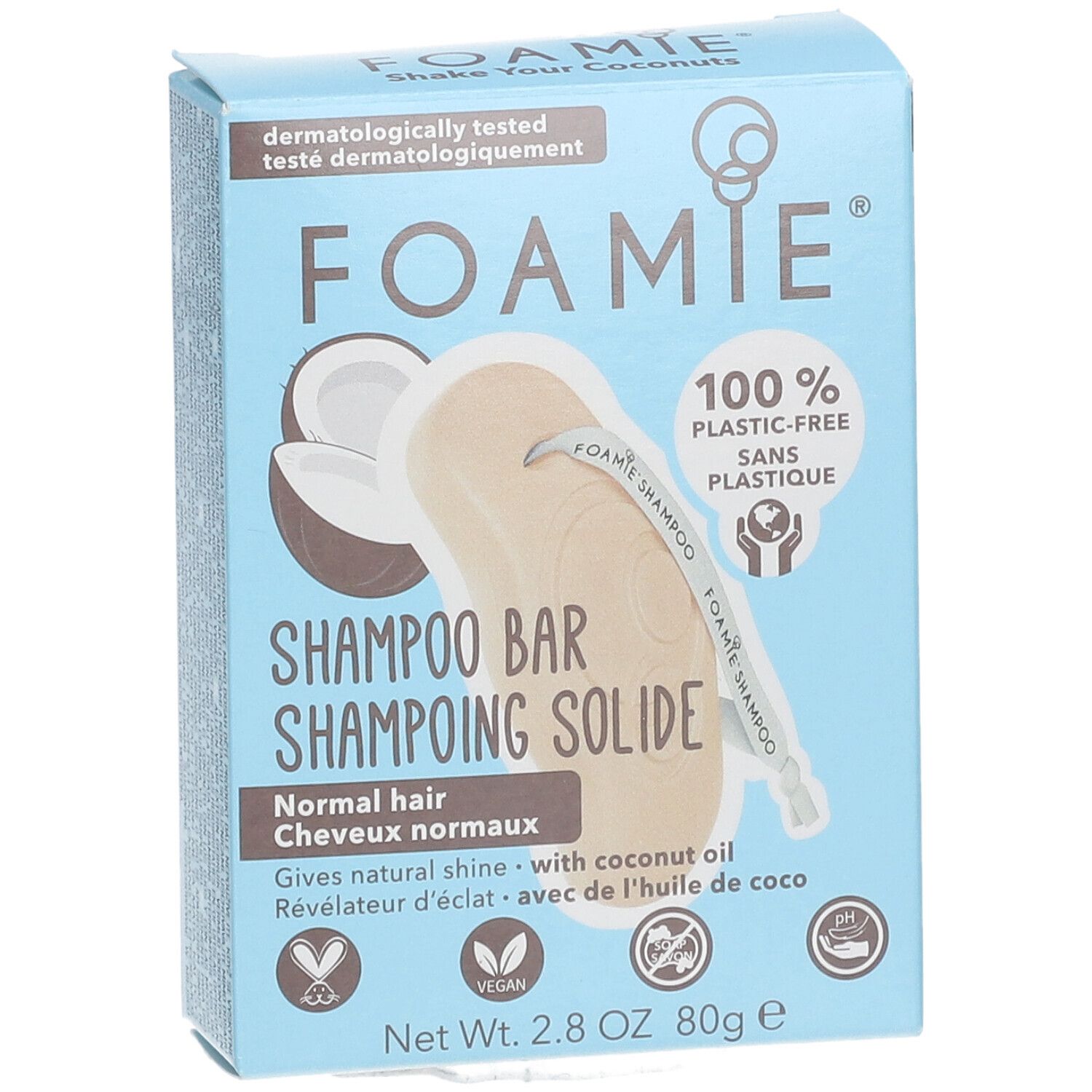 FOAMIE® Shampooing solide Huile de coco