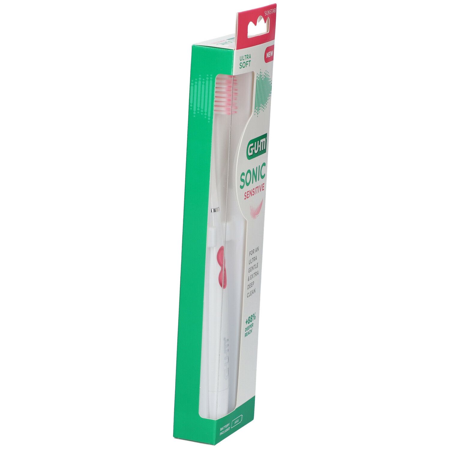 GUM® GUM® SONIC SENSITIVE Brosse à dents électrique à pile