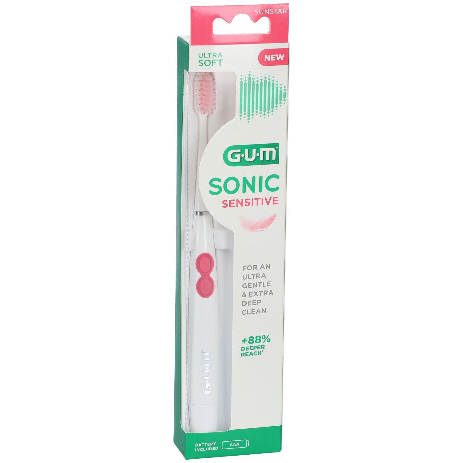GUM® GUM® SONIC SENSITIVE Brosse à dents électrique à pile