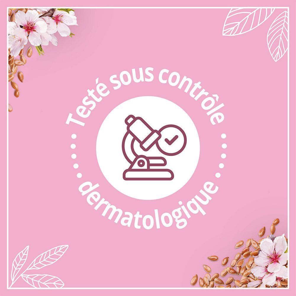 Le Petit Marseillais Shampooing Douceur & Eclat, Cheveux Longs et Délicats, Amande Douce BIO & Graines de Lin BIO