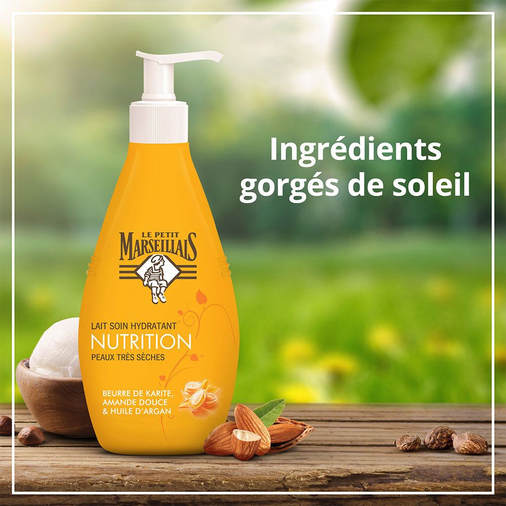 Le Petit Marseillais Lait Corps Nutrition Karité, Amande Douce & Argan