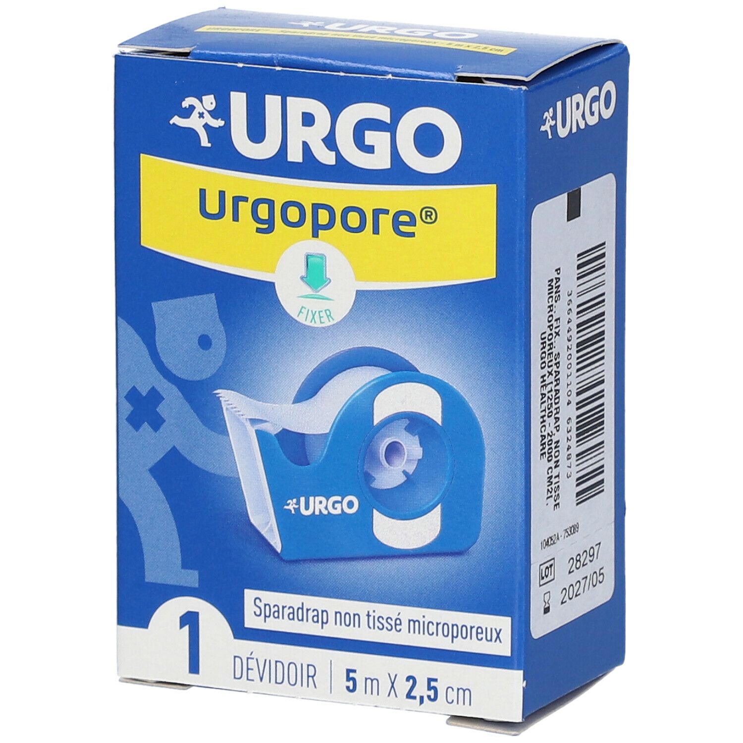 URGO Urgopore® Géant Sparadrap non tissé microporeux 5 m x 2,5 cm
