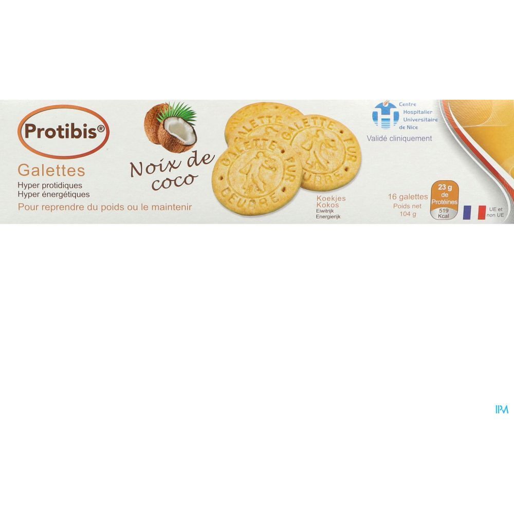 Protibis Galettes, Denrée alimentaire destinée à des fins médicales spéciales, noix de coc