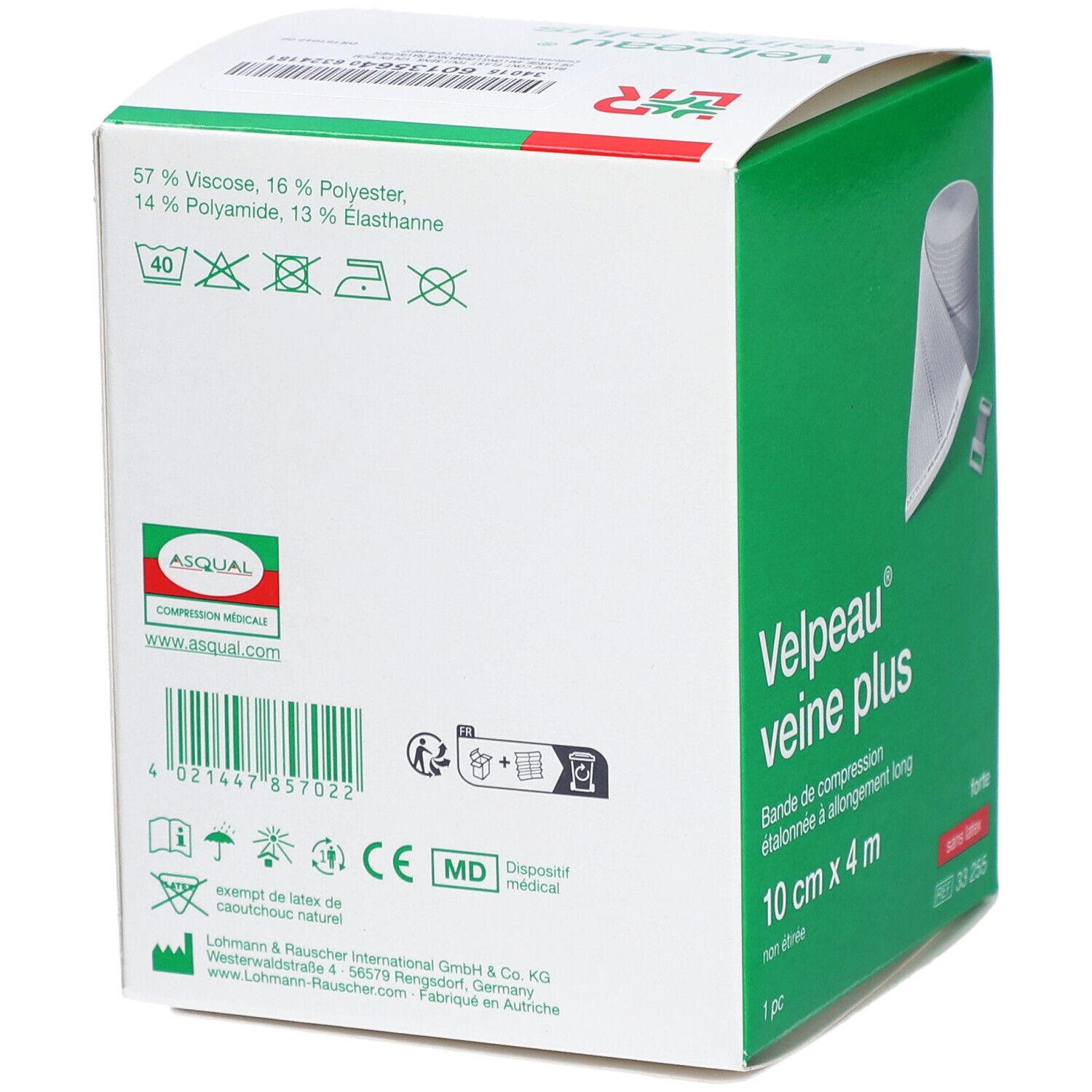VELPEAU VEINE PLUS - Bande de compression, force 3, étalonnée, élastique tous sens, sans l