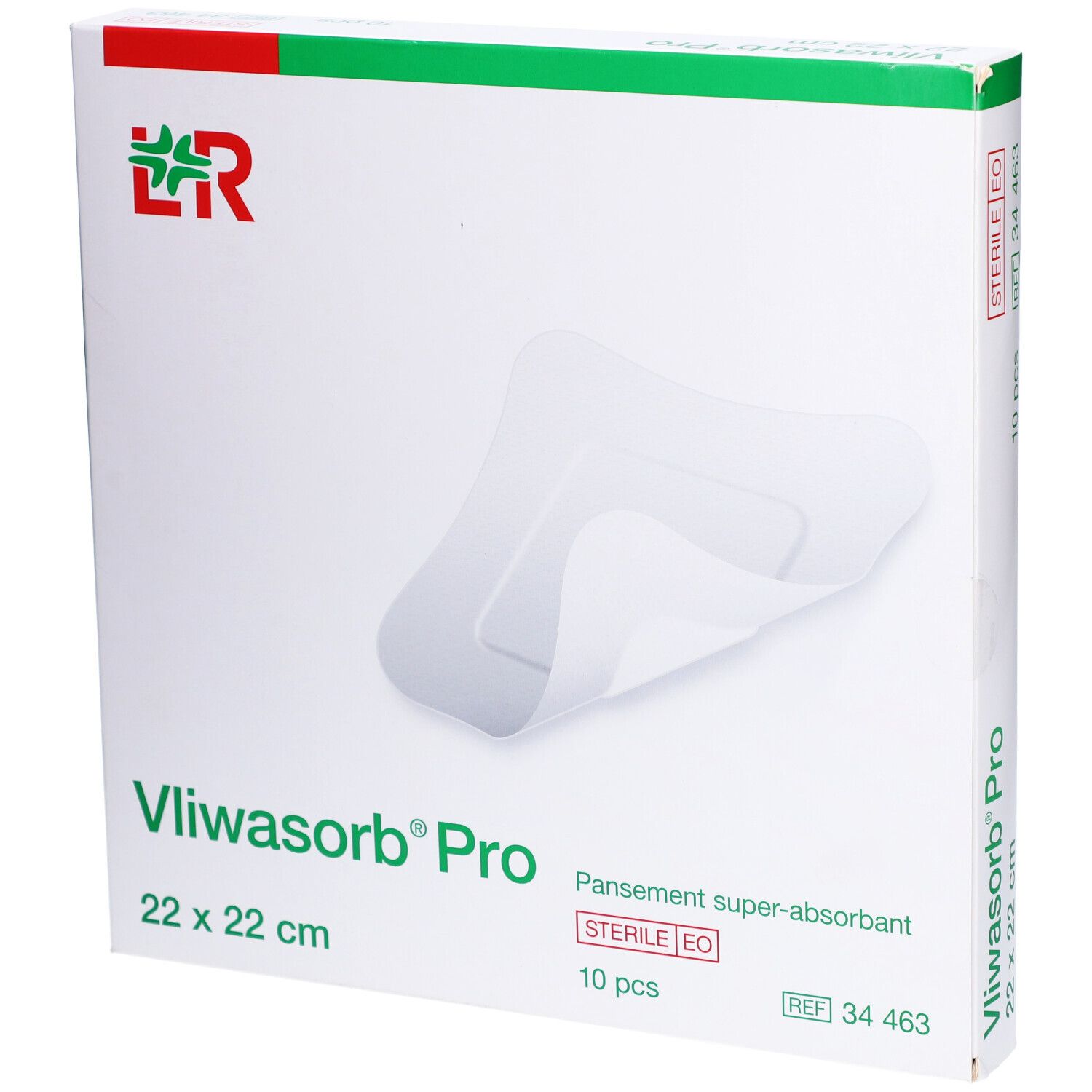 VLIWASORB PRO - Pansement hydrocellulaire superabsorbant, stérile. 22 cm x 22 cm (ref. 344