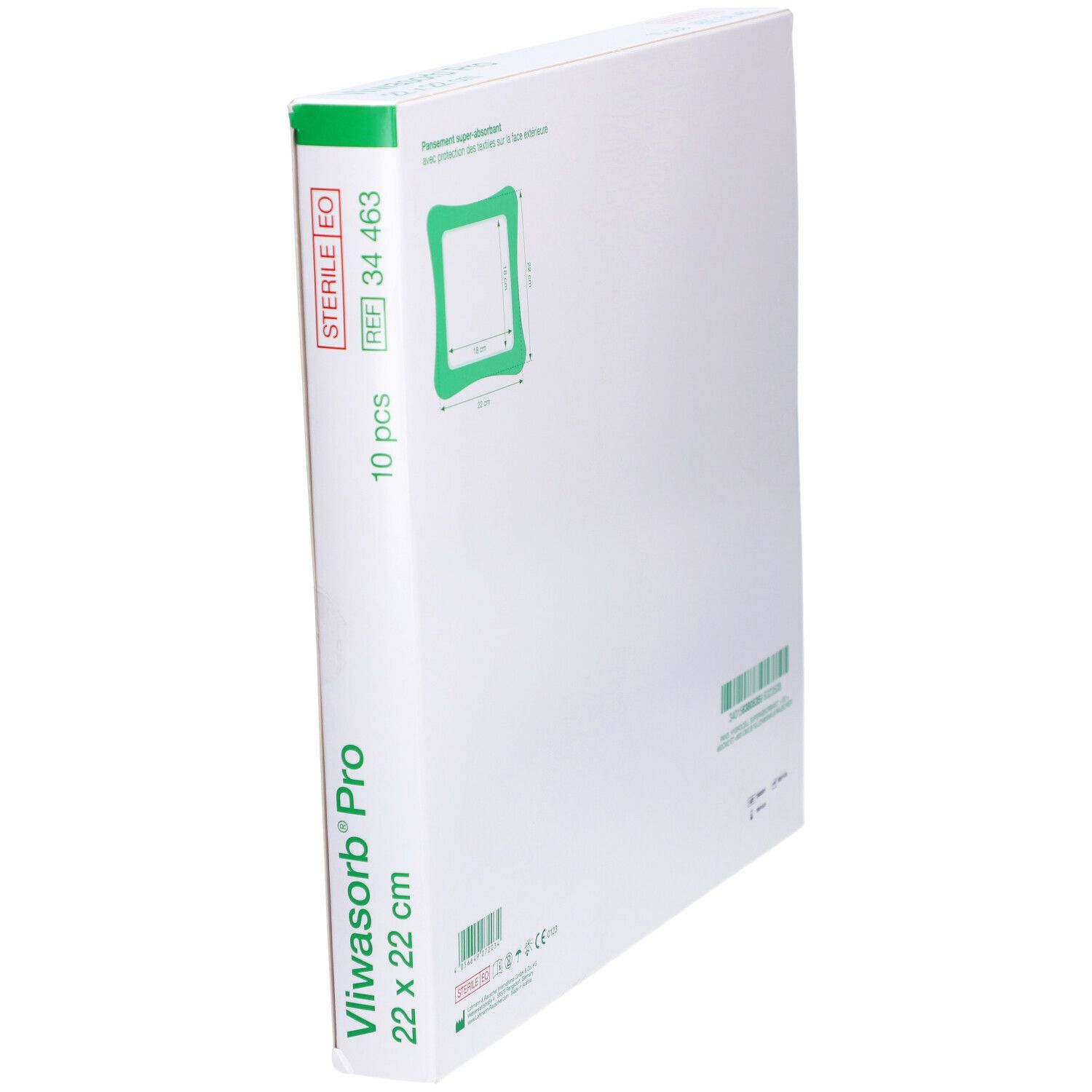 VLIWASORB PRO - Pansement hydrocellulaire superabsorbant, stérile. 22 cm x 22 cm (ref. 344