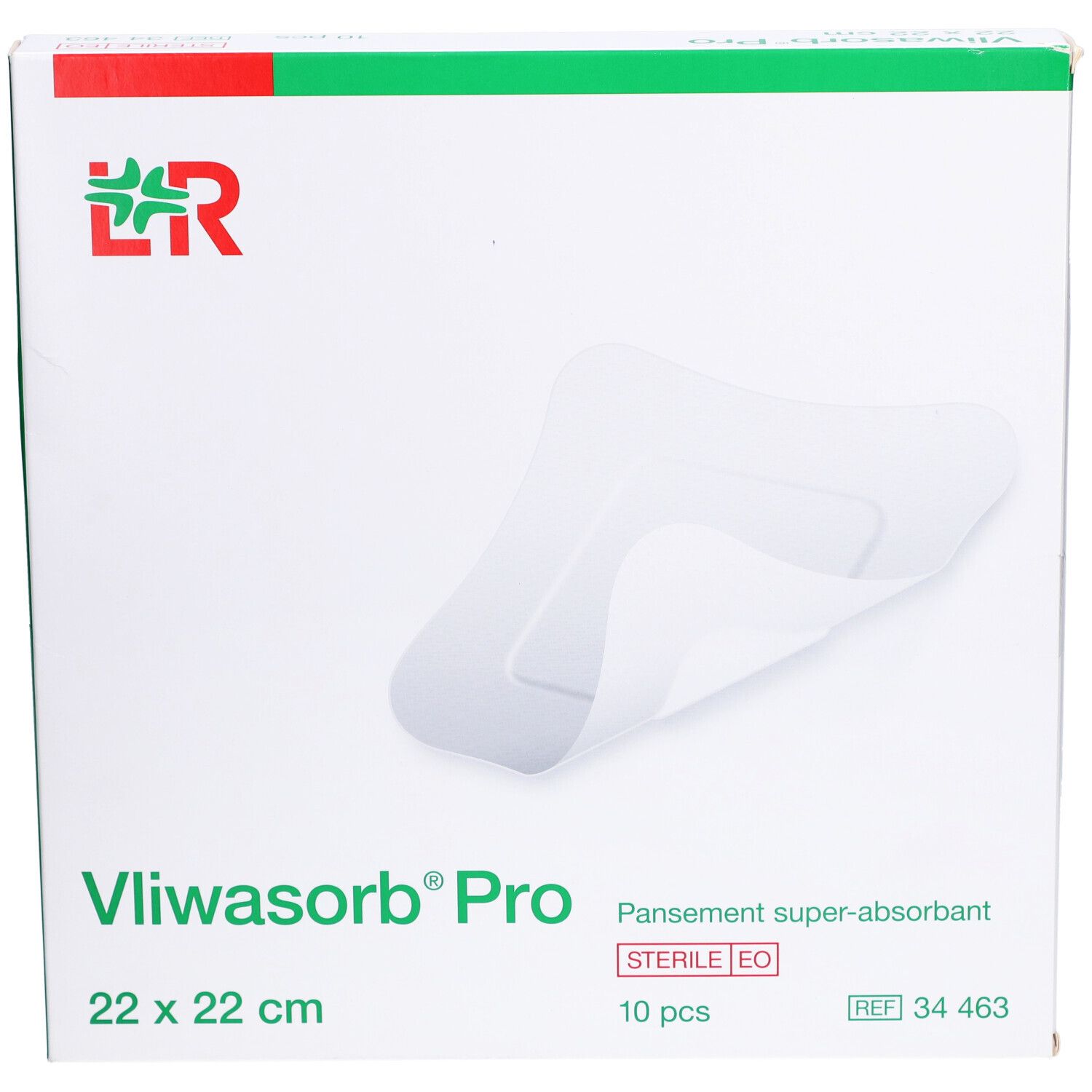 VLIWASORB PRO - Pansement hydrocellulaire superabsorbant, stérile. 22 cm x 22 cm (ref. 344