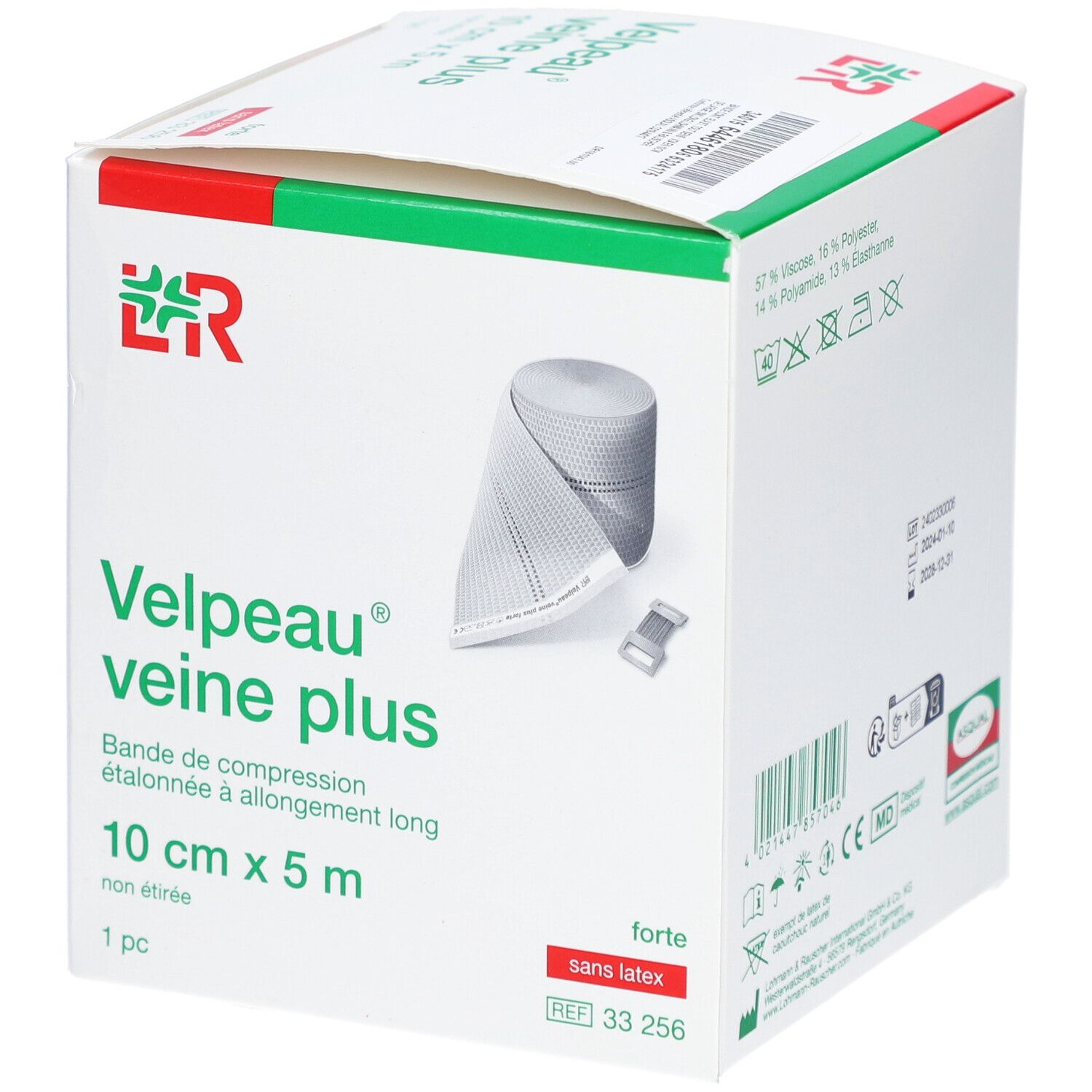 VELPEAU VEINE PLUS - Bande de compression, force 3, étalonnée, élastique tous sens, sans l