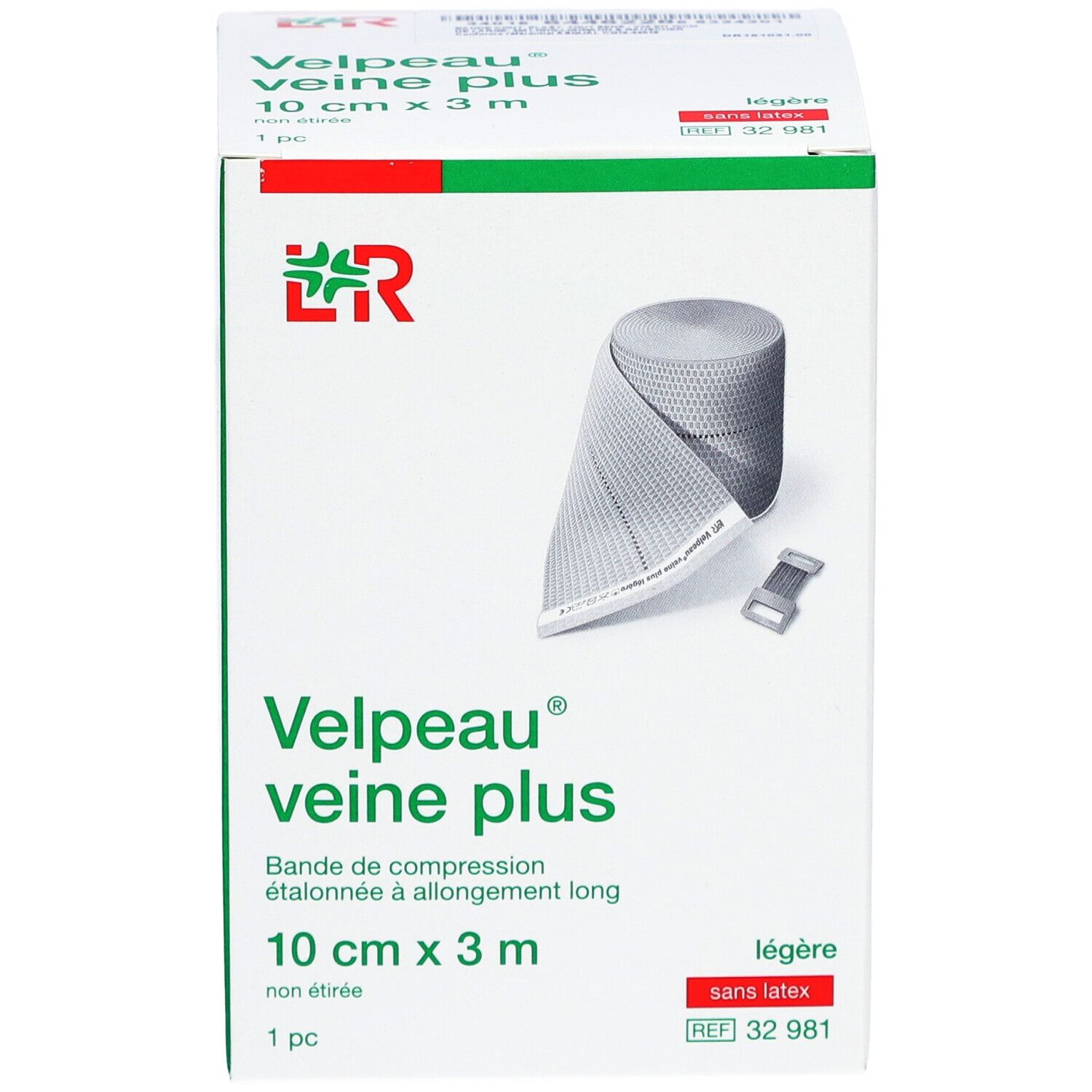 VELPEAU VEINE PLUS - Bande de compression, force 2, étalonnée, élastique tous sens, sans l