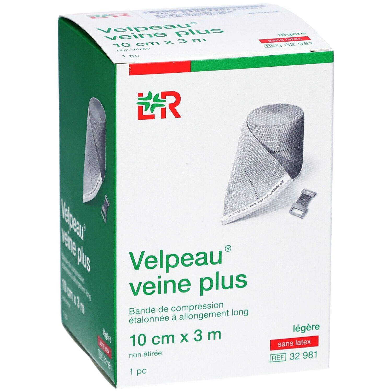 VELPEAU VEINE PLUS - Bande de compression, force 2, étalonnée, élastique tous sens, sans l