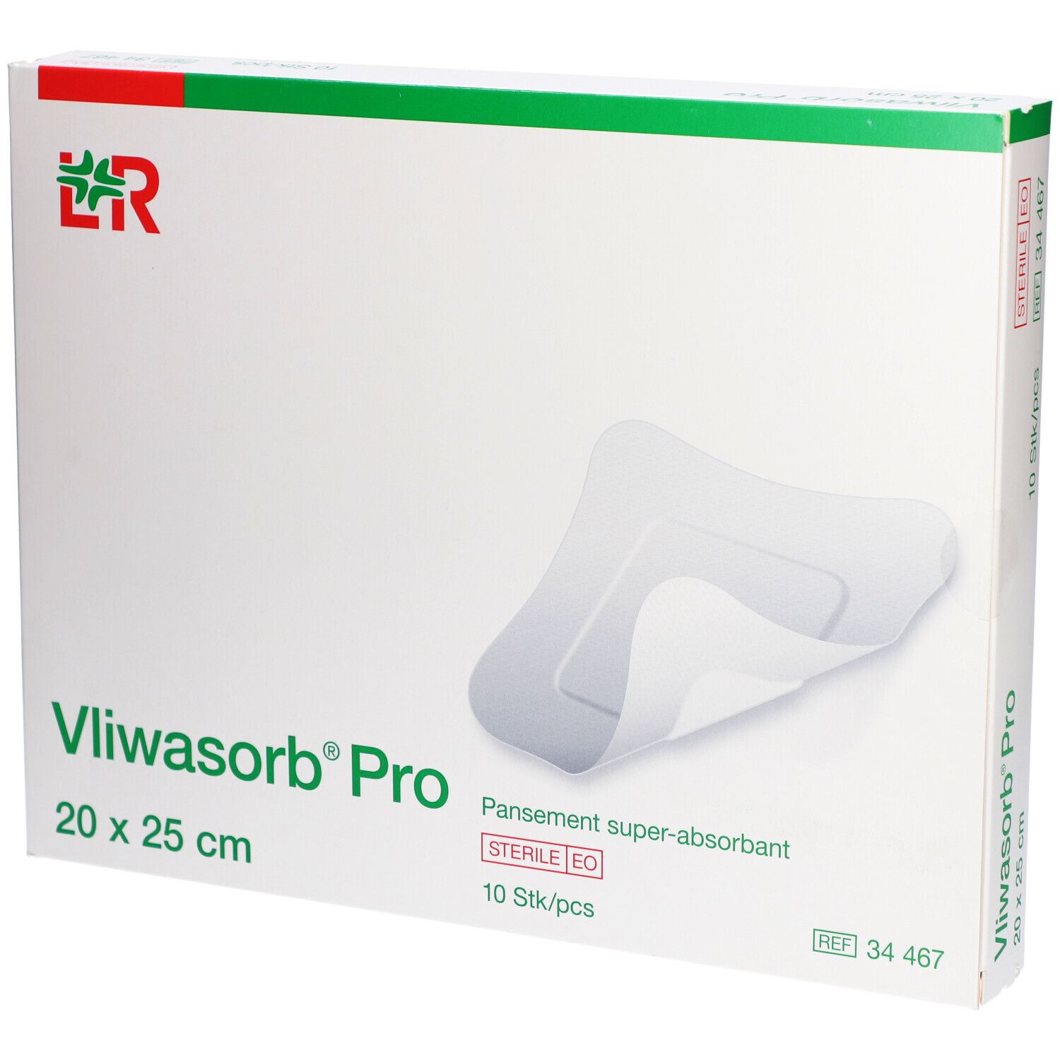 VLIWASORB PRO - Pansement hydrocellulaire superabsorbant, stérile. 20 cm x 25 cm (ref. 344