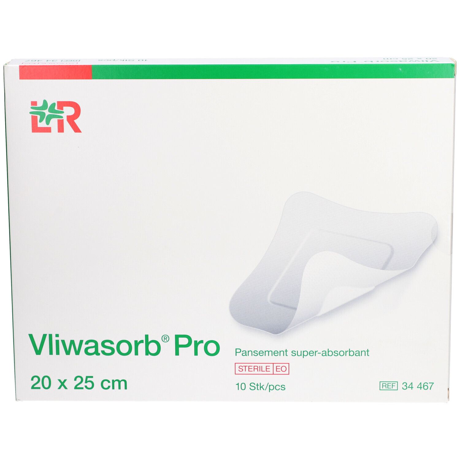 VLIWASORB PRO - Pansement hydrocellulaire superabsorbant, stérile. 20 cm x 25 cm (ref. 344