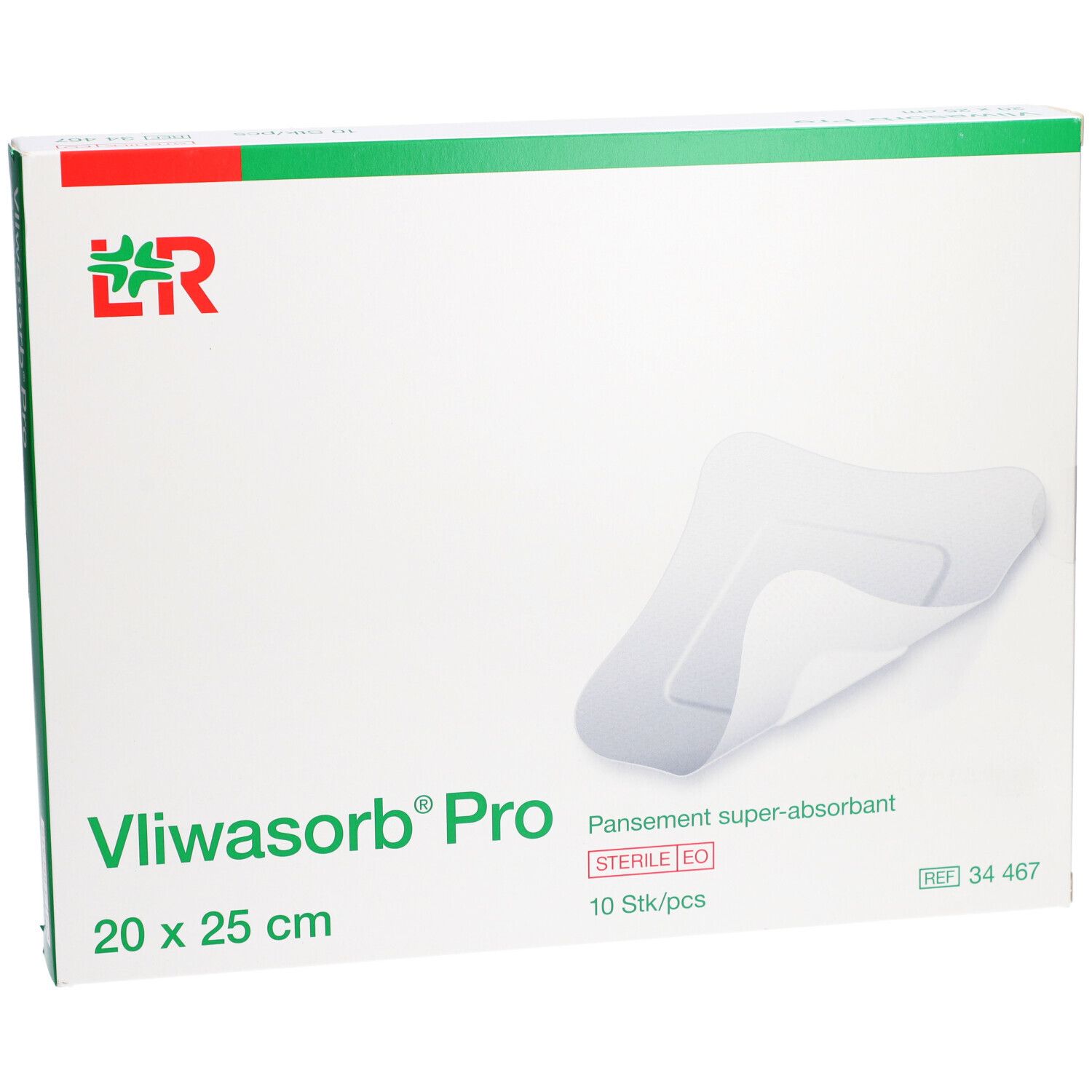 VLIWASORB PRO - Pansement hydrocellulaire superabsorbant, stérile. 20 cm x 25 cm (ref. 344