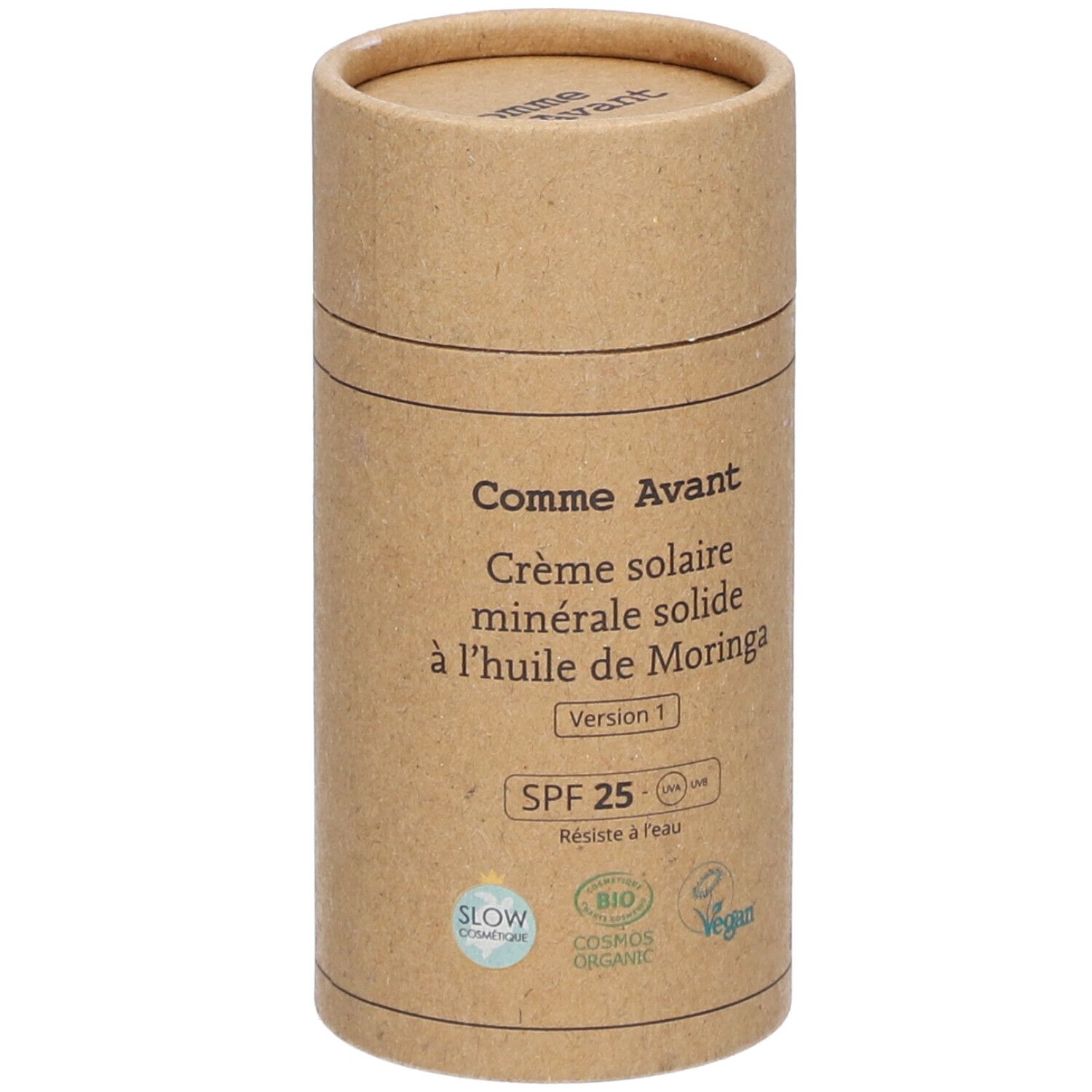Comme Avant Crème solaire minérale solide à l'huile de Moringa SPF25