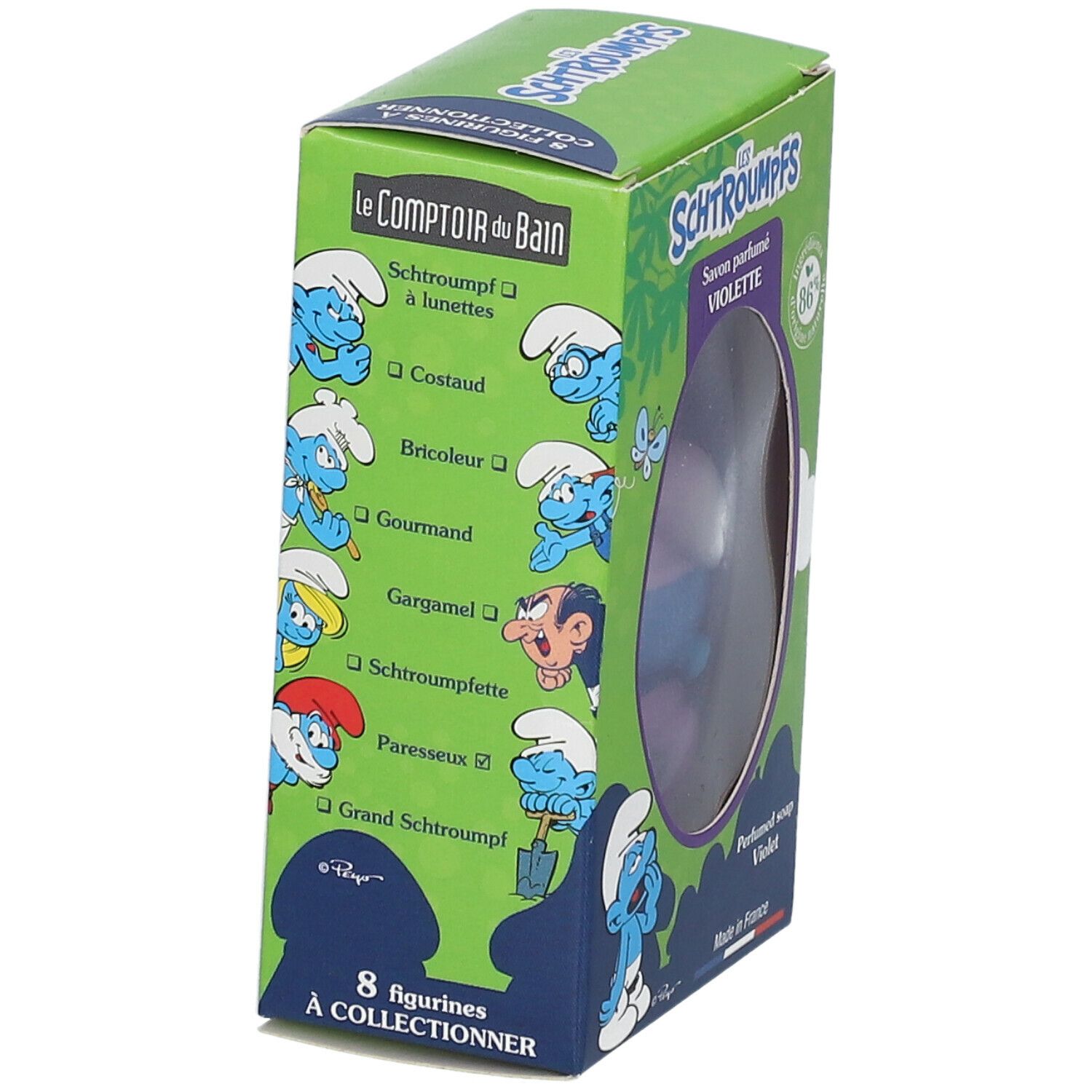Le Comptoir du Bain Les Schtroumpfs Savon Solide Parfum Violette