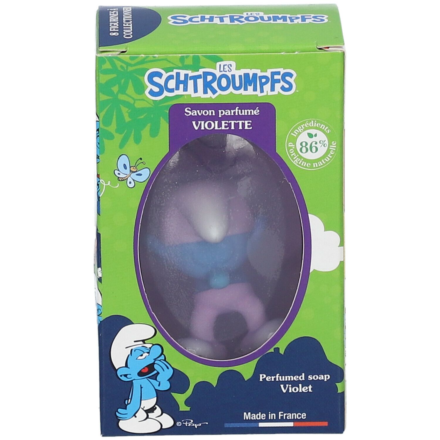 Le Comptoir du Bain Les Schtroumpfs Savon Solide Parfum Violette