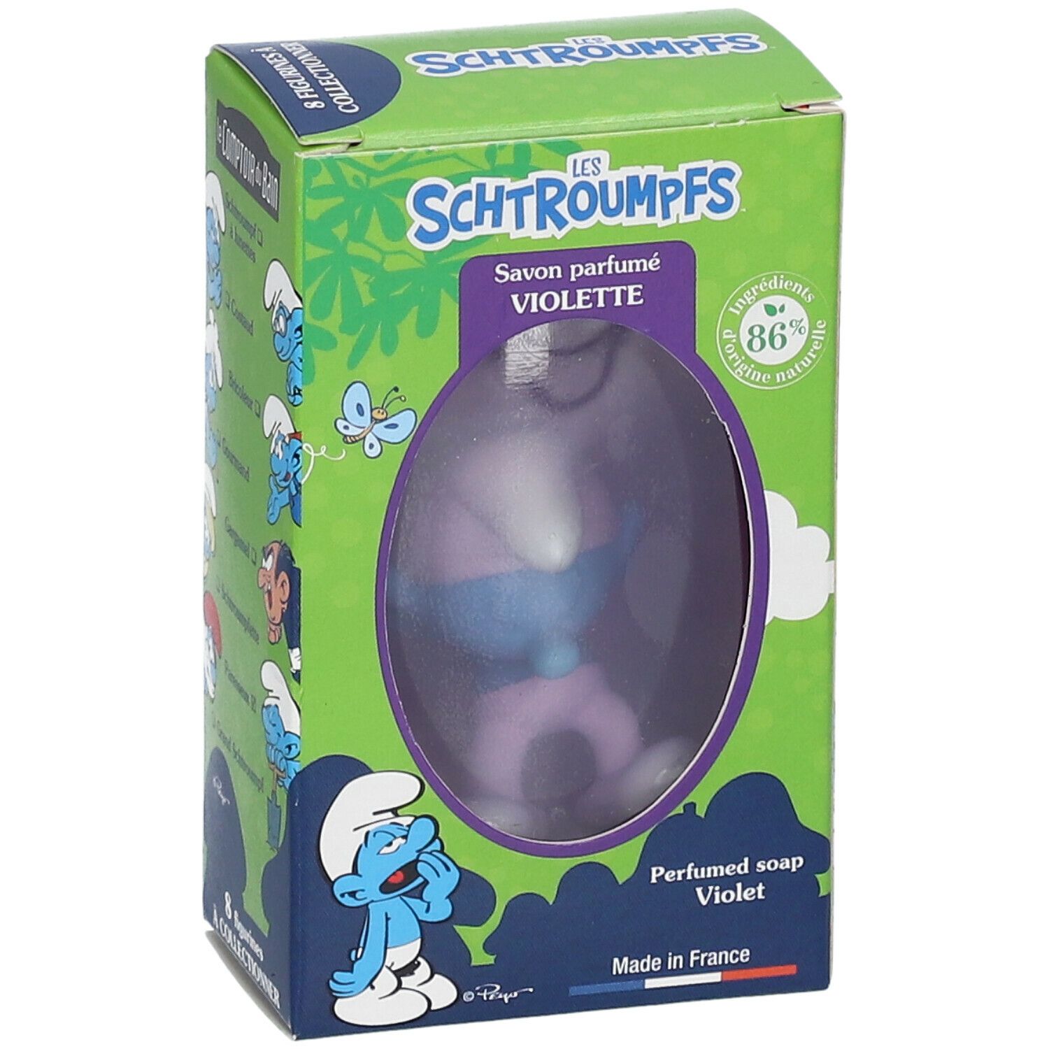 Le Comptoir du Bain Les Schtroumpfs Savon Solide Parfum Violette