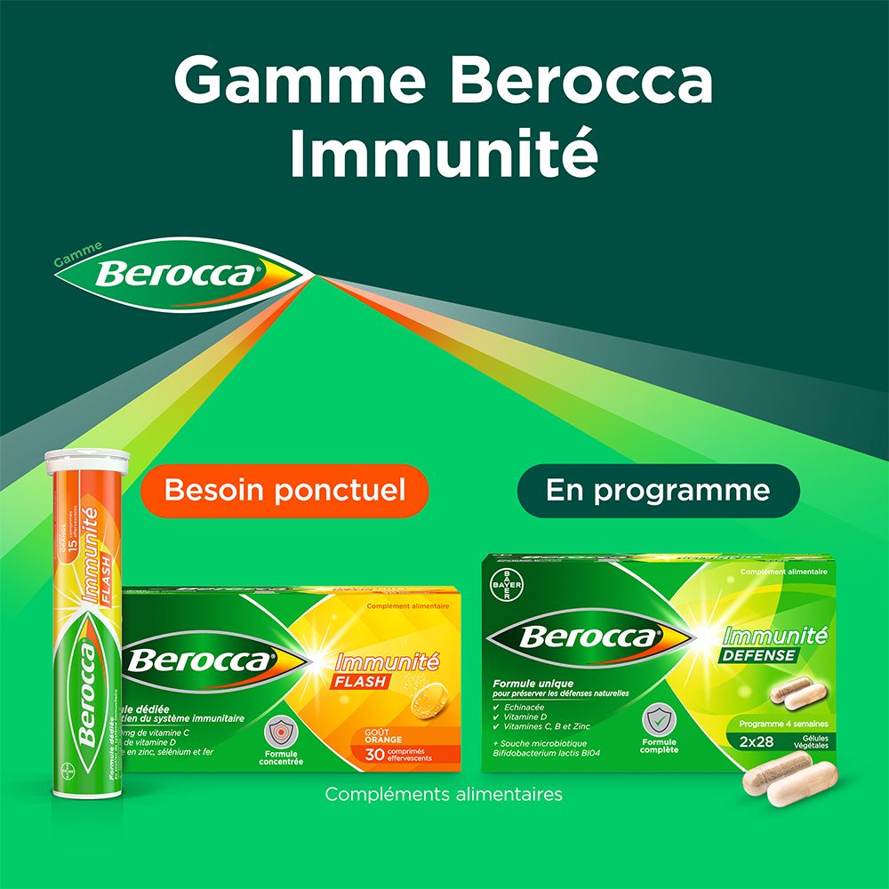 Berocca® Immunité Flash  Soutient le système immunitaire