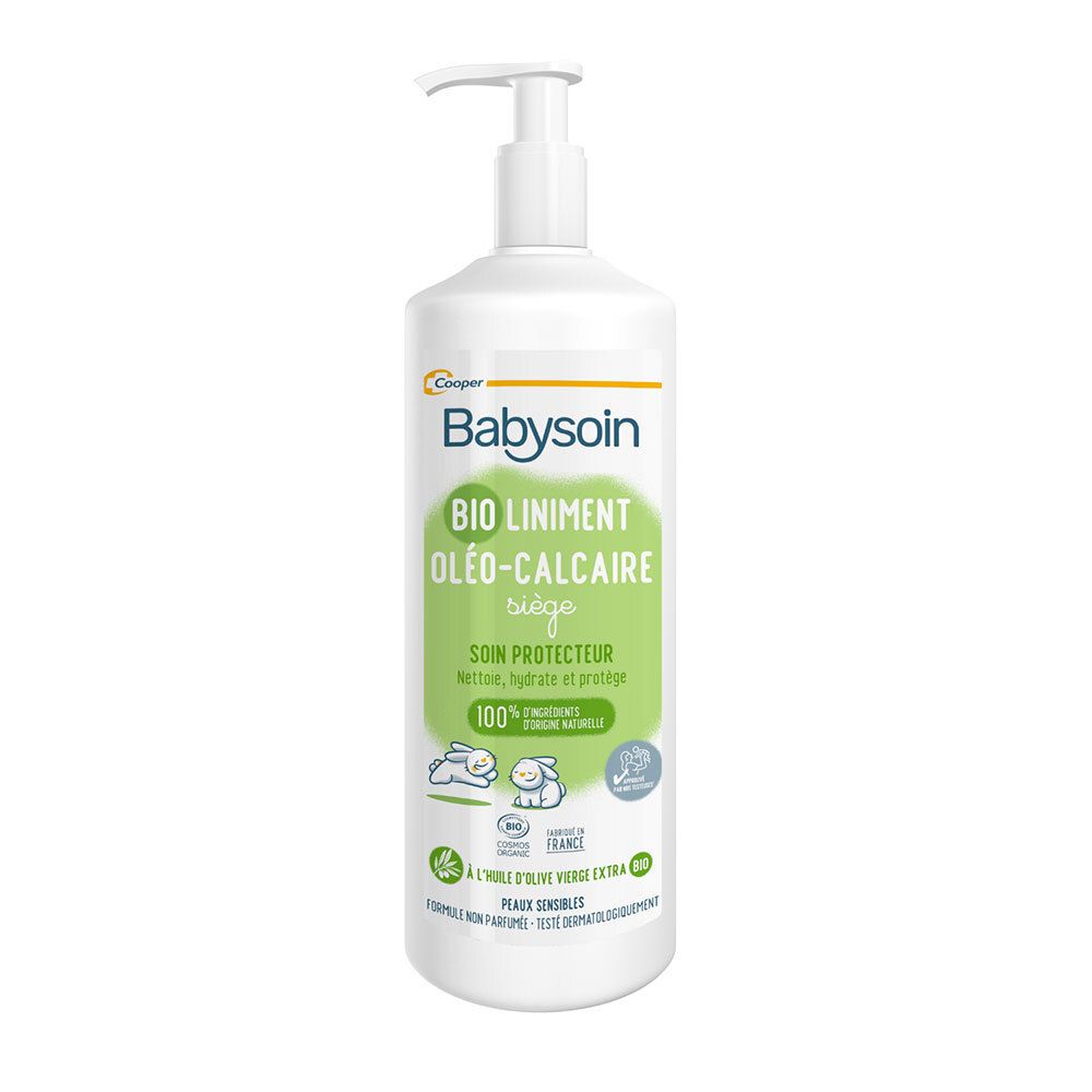 BABYSOIN - Bioliniment oléo-calcaire - Soin protecteur - Sans parfum - Certifié BIO - Fabriqué en France - 750 ml