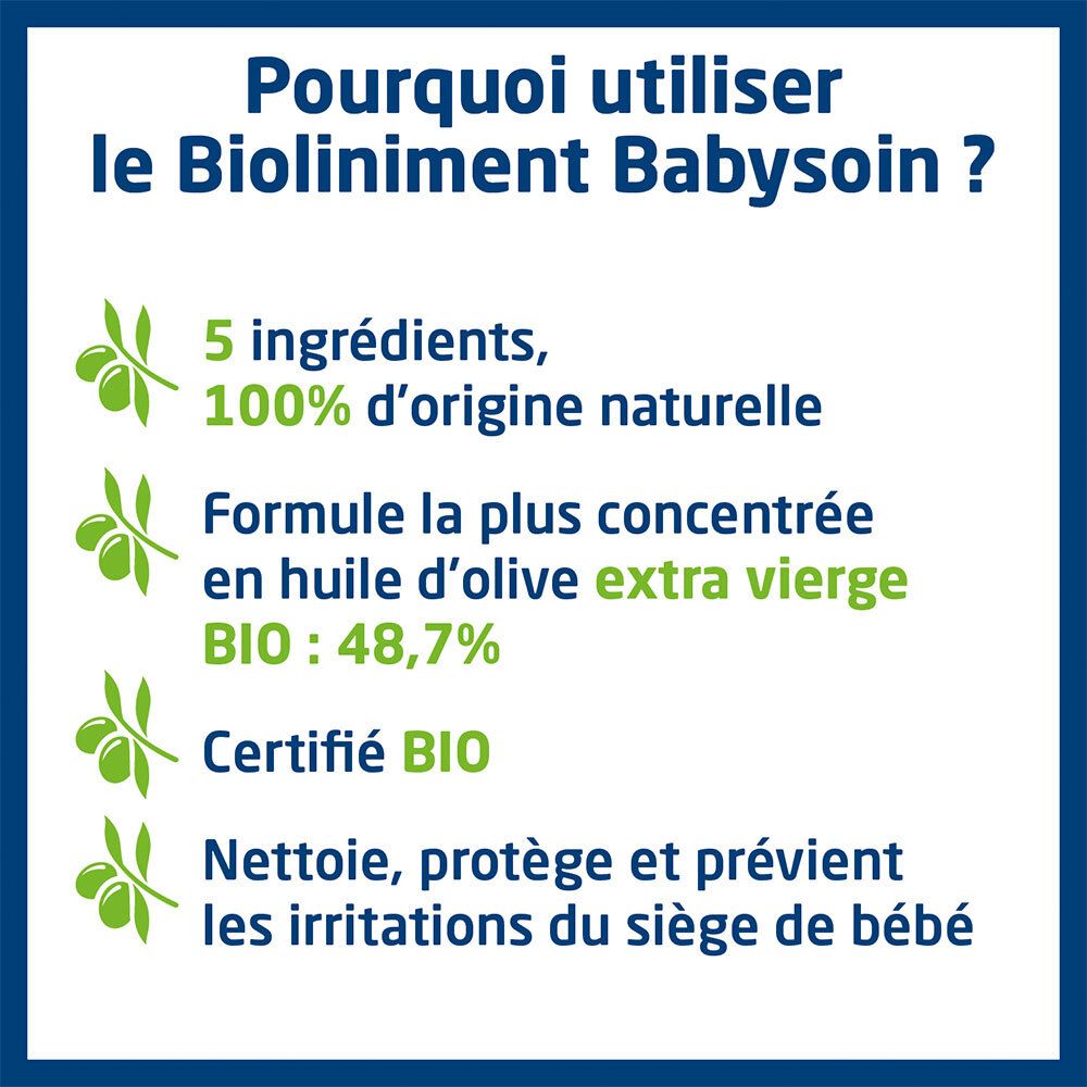 BABYSOIN - Bioliniment oléo-calcaire - Soin protecteur - Sans parfum - Certifié BIO - Fabriqué en France - 750 ml