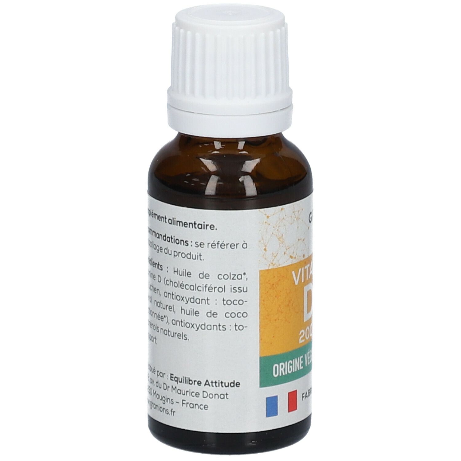 Laboratoire des GRANIONS® Vitamine D3 végétale 200 UI - Gouttes