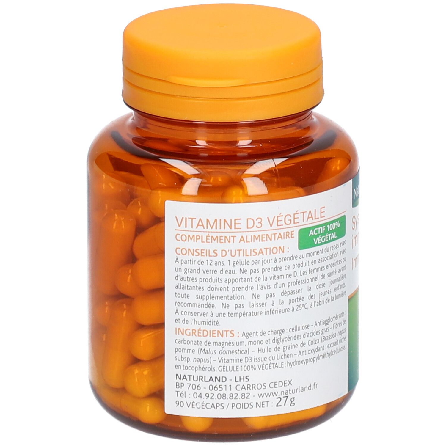 Naturland Vitamine D3 Végétale - Végécaps