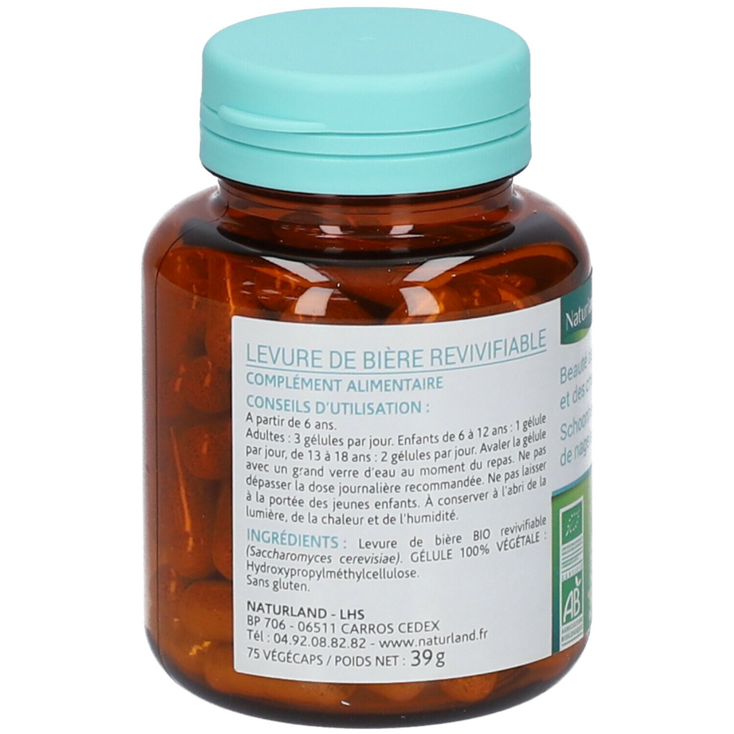 Naturland Levure de bière Revivifiable Bio - Végécaps