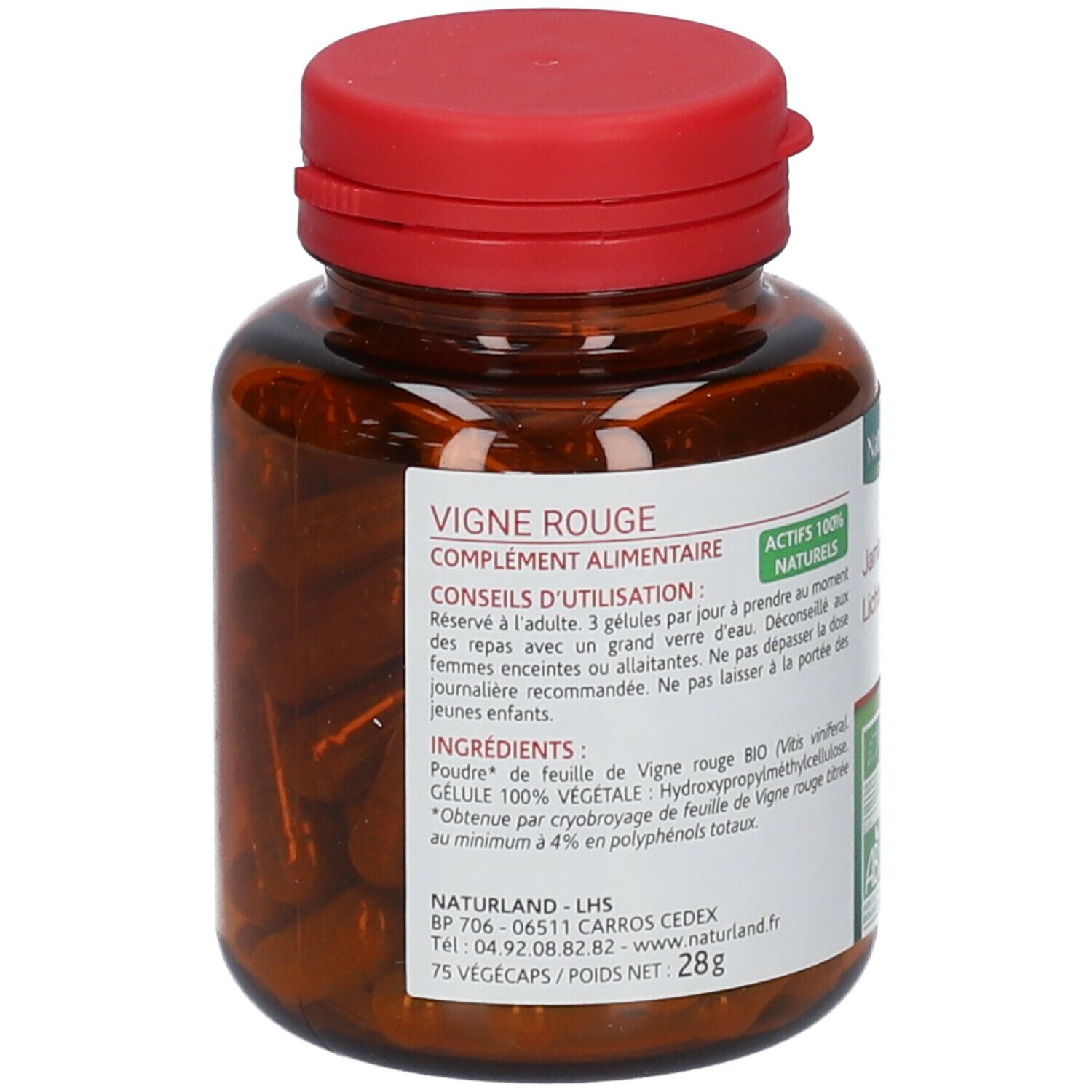 Naturland Vigne rouge Bio - Végécaps