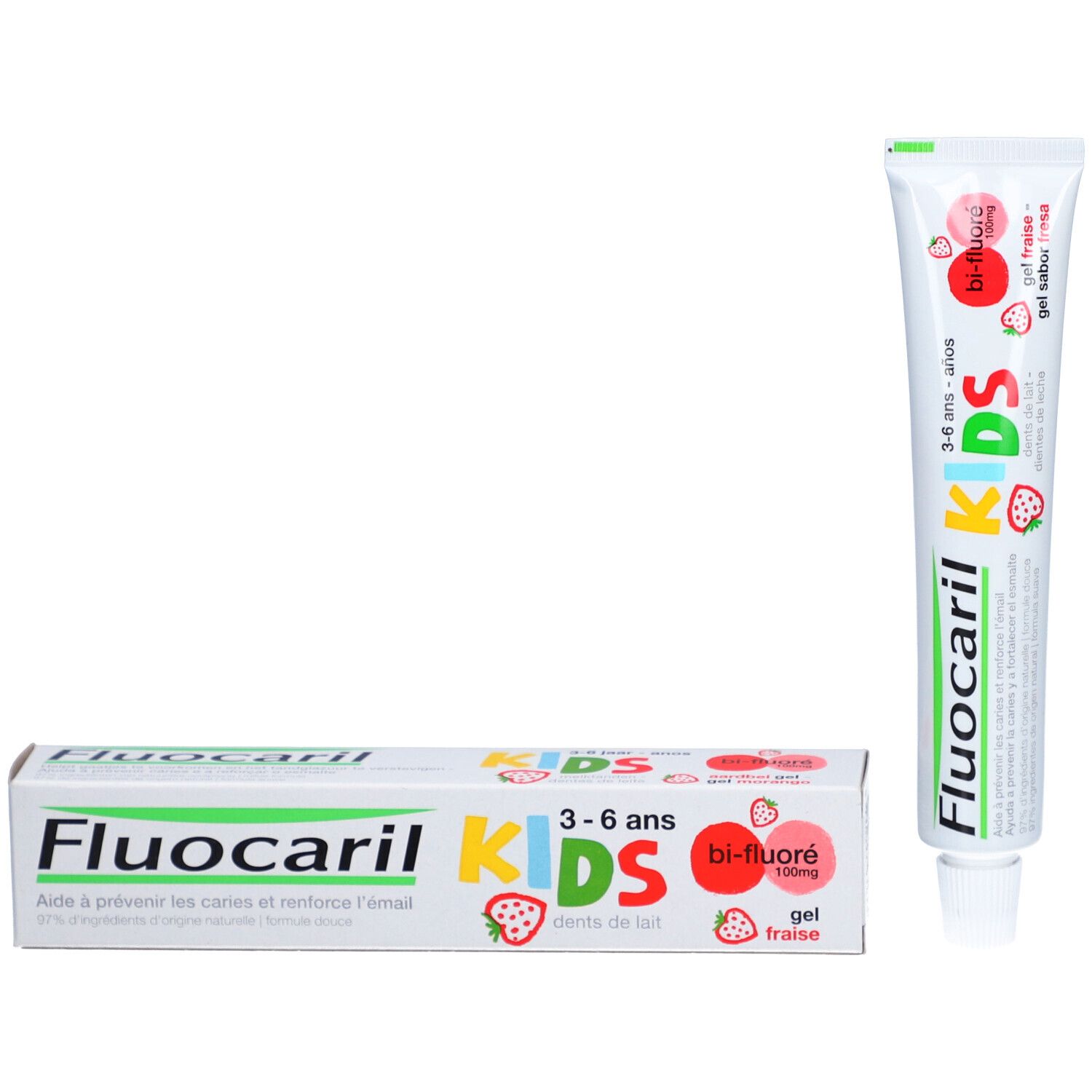 FLUOCARIL Kids 3-6 ans - Gel dentifrice bi-fluoré, goût fraise
