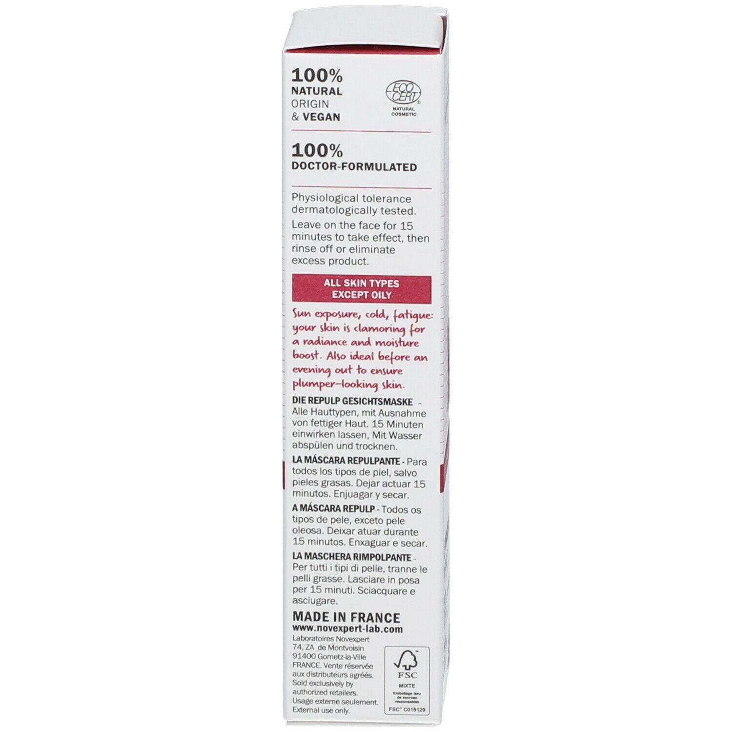 Laboratoires Novexpert Le Masque Repulp