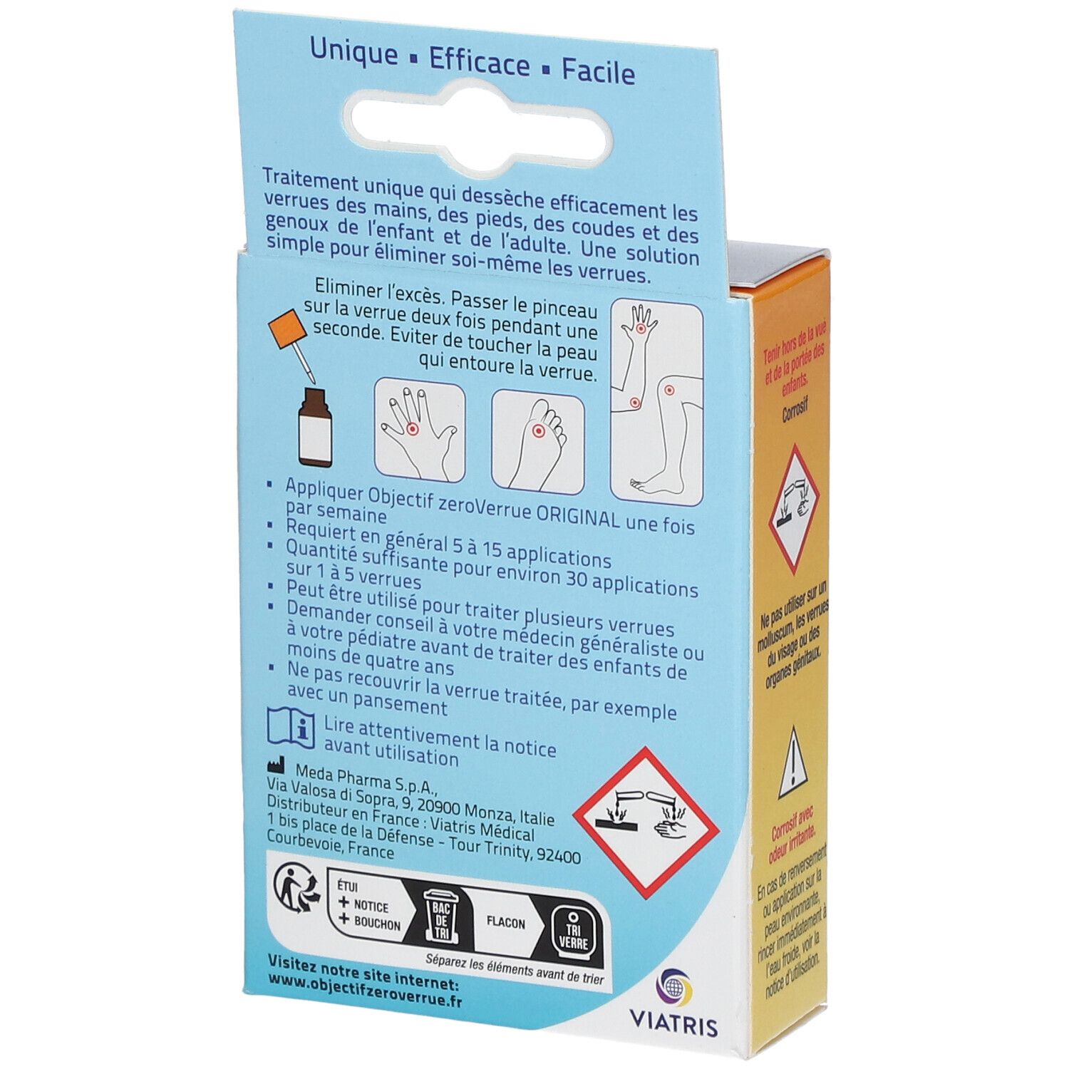 OBJECTIF ZEO VERRUE - Original - Traitement verrues des mains et pieds - Dessèche efficacement les verrues - Pinceau