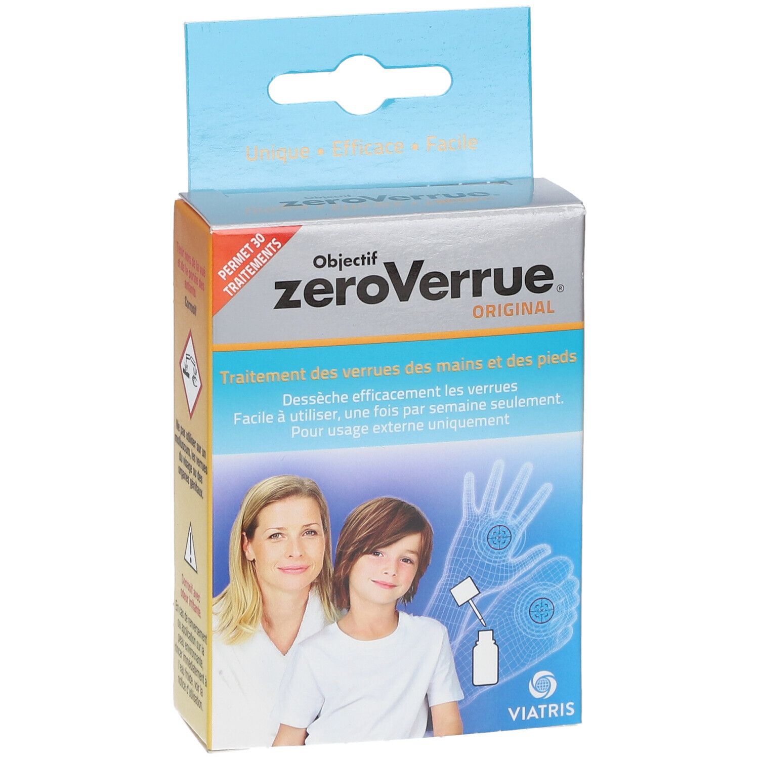 OBJECTIF ZEO VERRUE - Original - Traitement verrues des mains et pieds - Dessèche efficacement les verrues - Pinceau