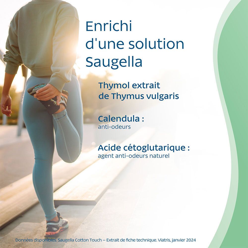 Saugella - Cotton Touch - Serviettes Hygiéniques de Nuit - Extra-Fines et Hypoallergéniques avec Ailettes - Très Absorbantes - Pack de 12