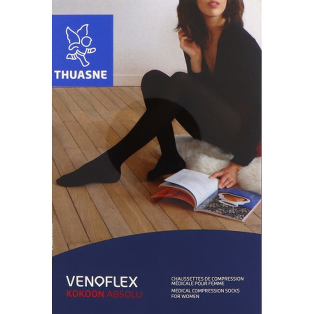 VÉNOFLEX KOKOON ABSOLU Chaussettes compression classe 2 femme, beige. Thuasne.