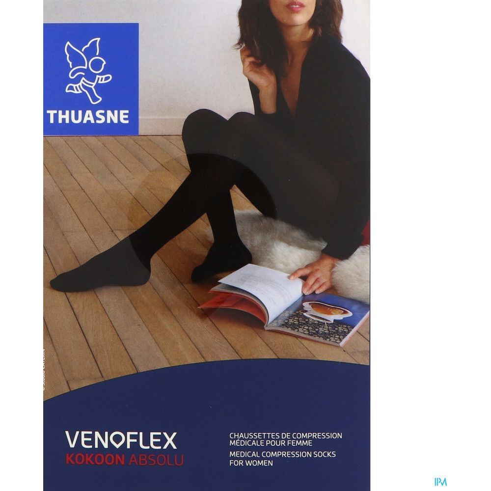 VÉNOFLEX KOKOON ABSOLU Chaussettes compression classe 2 femme, beige. Thuasne.