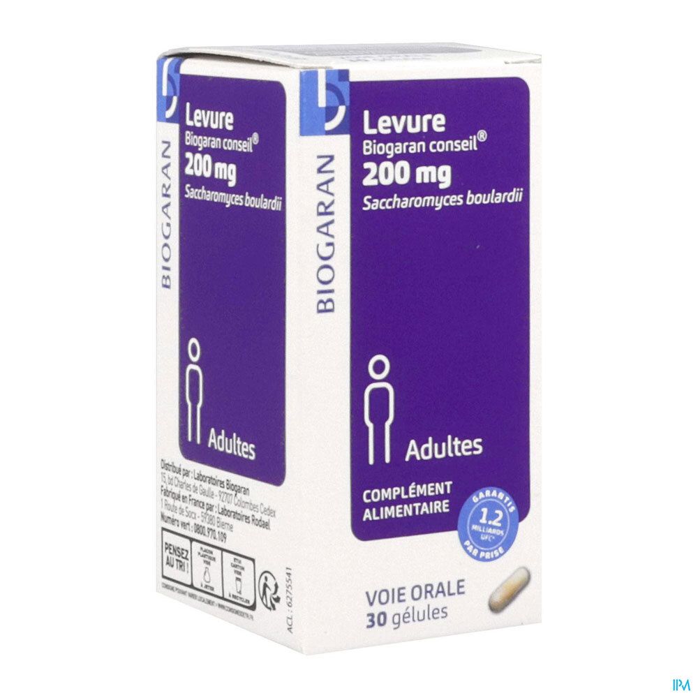 Biogaran Conseil Levure 200 mg, Gélule, complément alimentaire à base de saccharomyces bou