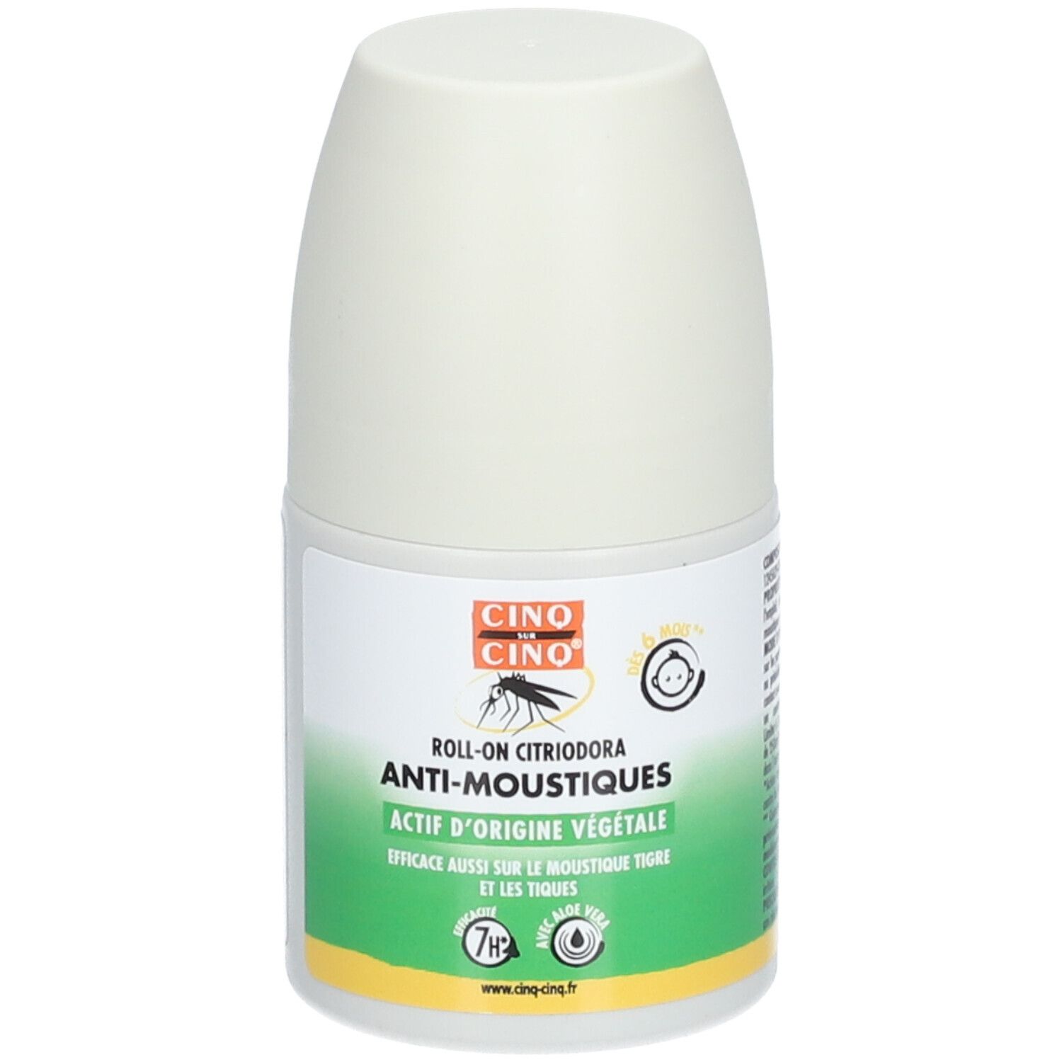 CINQ SUR CINQ Roll-on Anti-Moustiques Citriodora- Actifs d'Origine Végétale