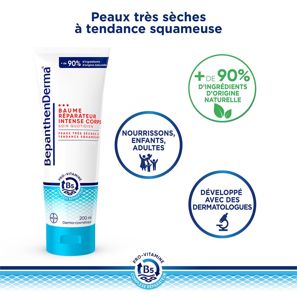 BepanthenDerma® Baume Réparateur Intense Corps Peau Très sèches à tendance squameuse