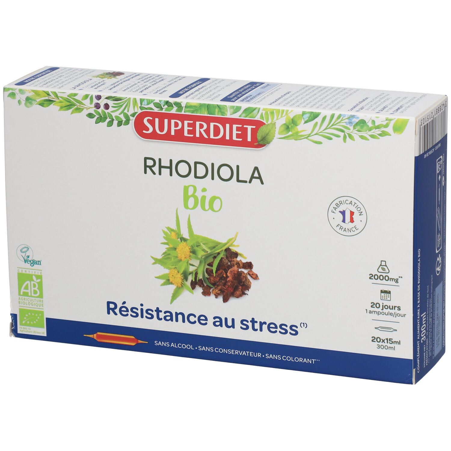 SUPER DIET Rhodiola BIO Ampoule