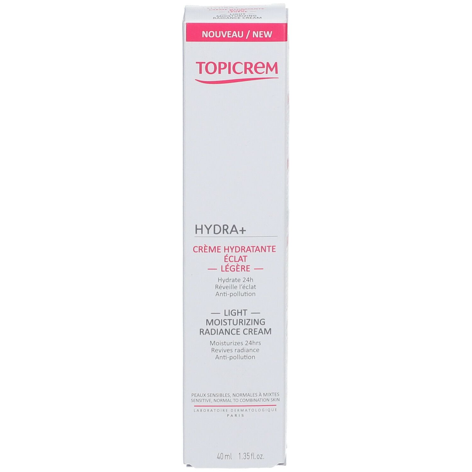 TOPICREM HYDRA+ Crème Hydratante Éclat Légère