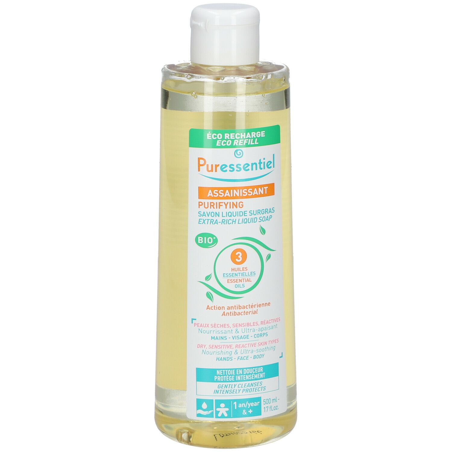 Puressentiel Savon Liquide Surgras ASSAINISSANT Eco-Recharge