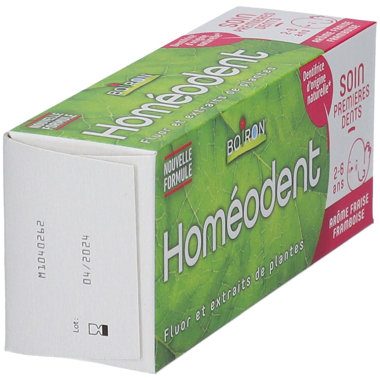 BOIRON® Homéodent Soin Premières Dents, Gel dentifrice arôme fraise/framboise